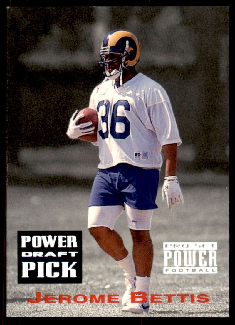 Jerome Bettis Rookie Card 1993 Pro Set Power Draft Picks #PDP14 Image 1