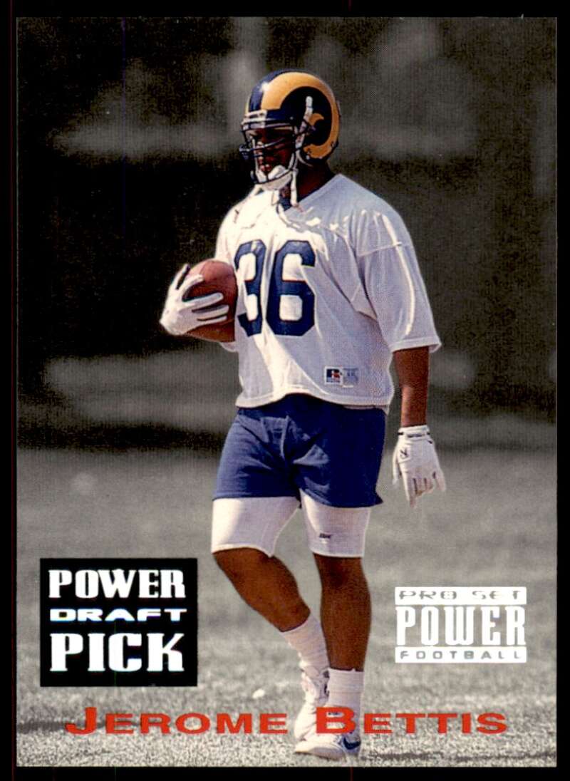 Jerome Bettis Rookie Card 1993 Pro Set Power Draft Picks #PDP14 Image 1