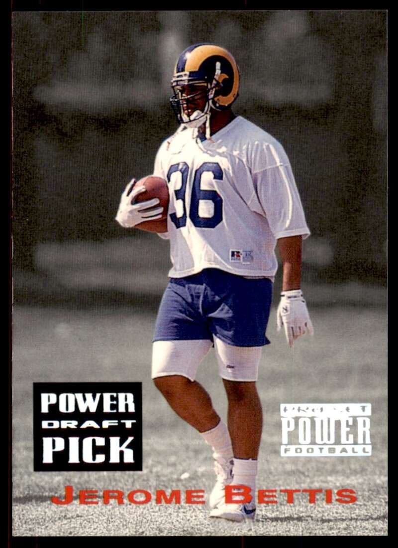 Jerome Bettis Rookie Card 1993 Pro Set Power Draft Picks #PDP14 Image 1