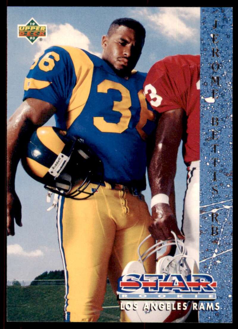 Jerome Bettis Rookie Card 1993 Upper Deck #20 Image 1