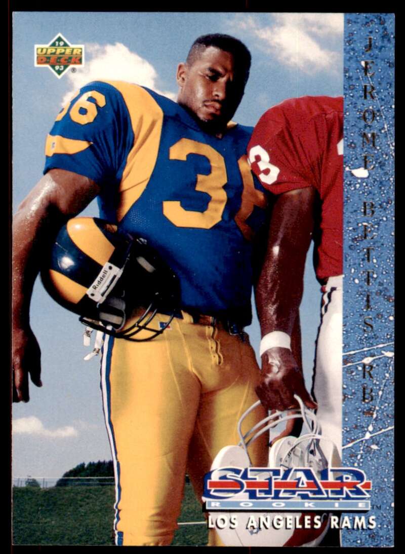 Jerome Bettis Rookie Card 1993 Upper Deck #20 Image 1