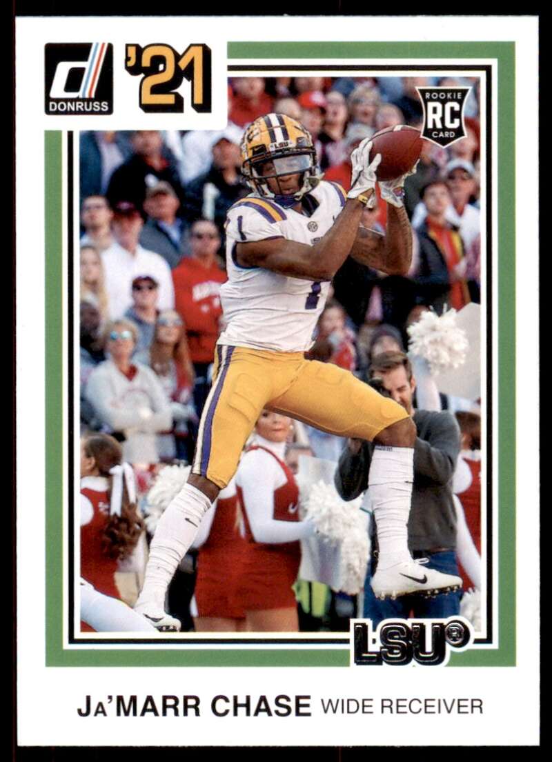 Ja'Marr Chase Rookie Card 2021 Panini Chronicles Donruss Retro #36 Image 1