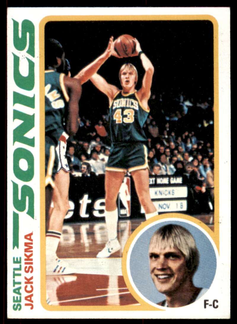 Jack Sikma Rookie Card 1978-79 Topps #117 Image 1