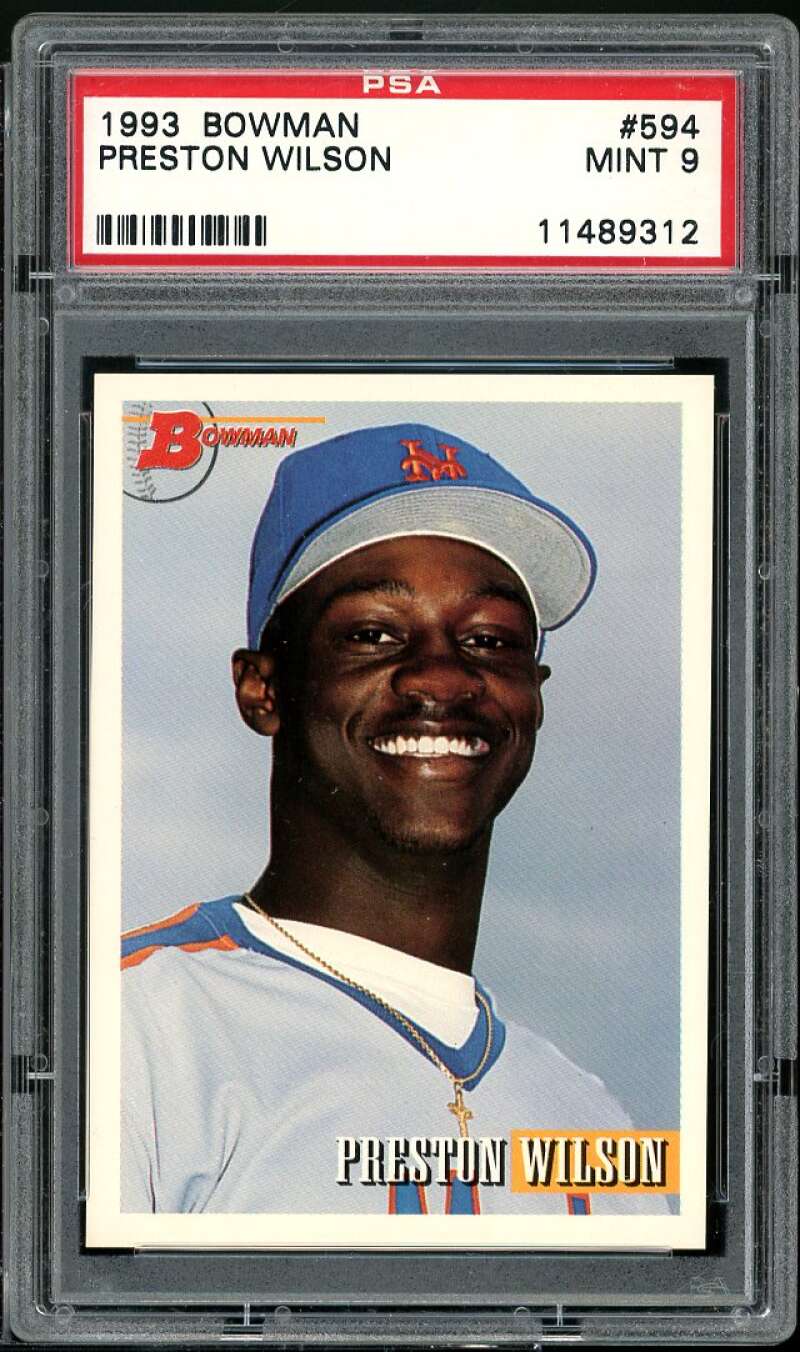 Preston Wilson Rookie Card 1993 Bowman #594 PSA 9 Image 1