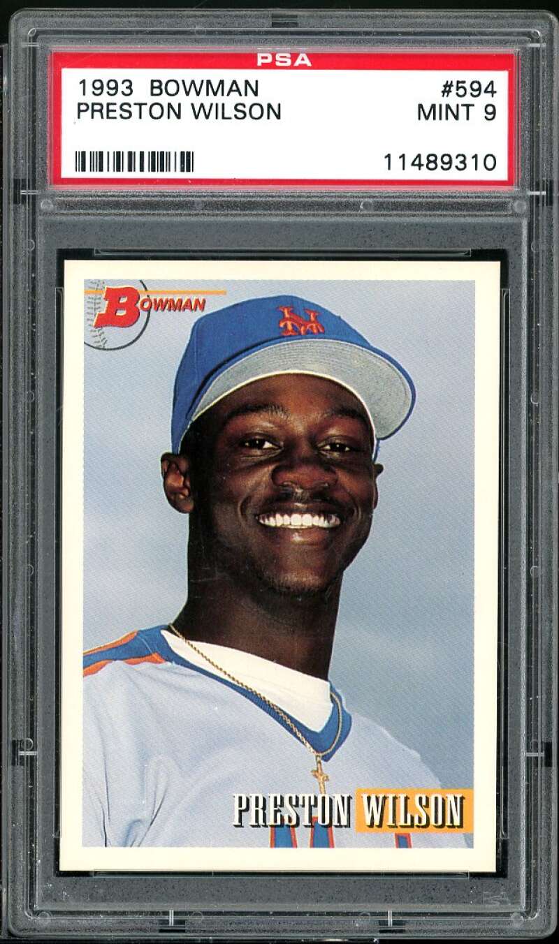 Preston Wilson Rookie Card 1993 Bowman #594 PSA 9 Image 1