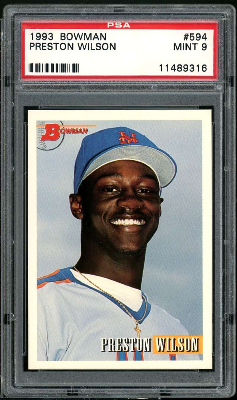 Preston Wilson Rookie Card 1993 Bowman #594 PSA 9 Image 1