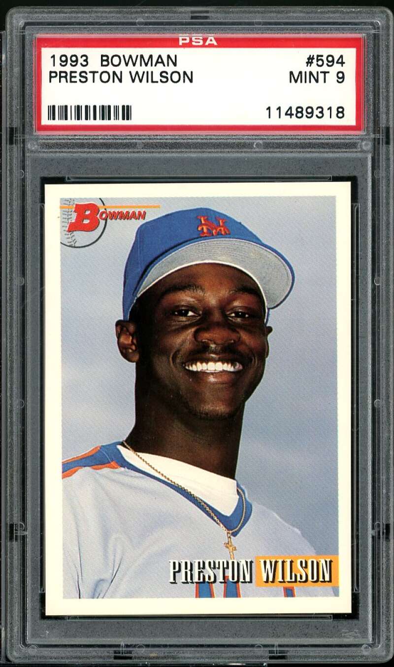 Preston Wilson Rookie Card 1993 Bowman #594 PSA 9 Image 1