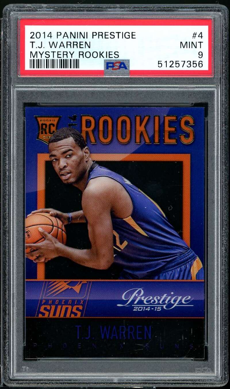 T.J. Warren Rookie Card 2014-15 Panini Prestige Mystery Rookies #4 PSA 9 Image 1