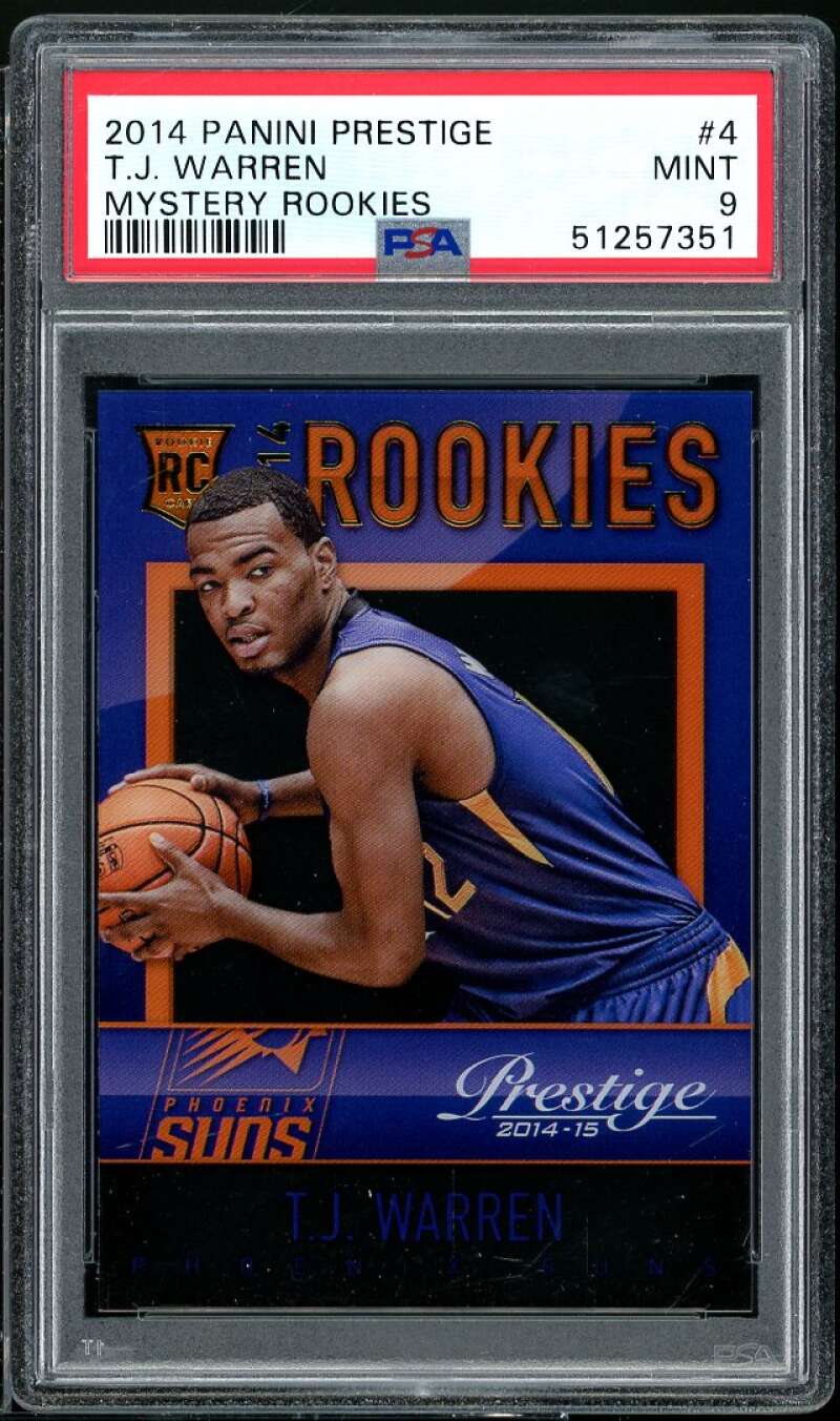 T.J. Warren Rookie Card 2014-15 Panini Prestige Mystery Rookies #4 PSA 9 Image 1