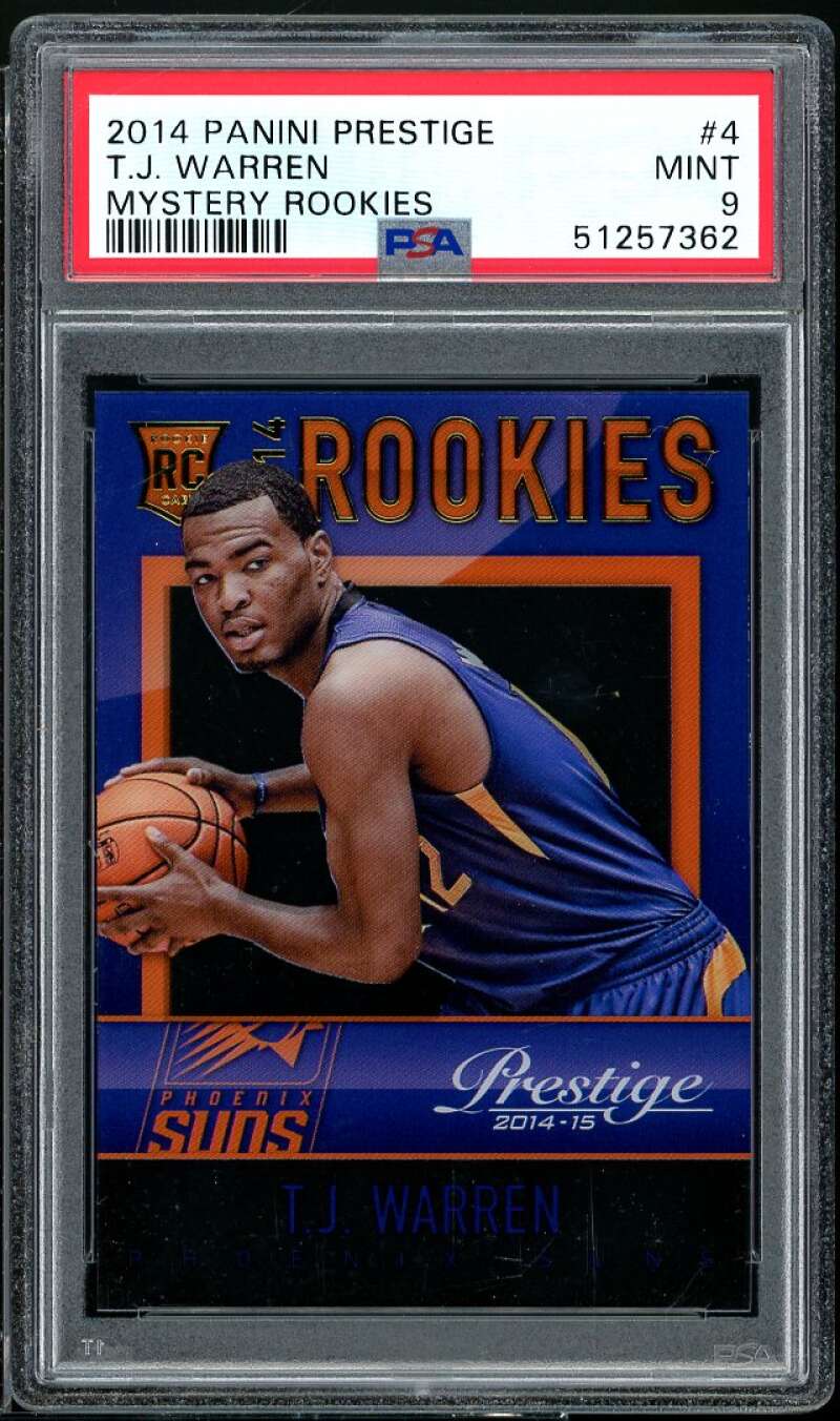 T.J. Warren Rookie Card 2014-15 Panini Prestige Mystery Rookies #4 PSA 9 Image 1