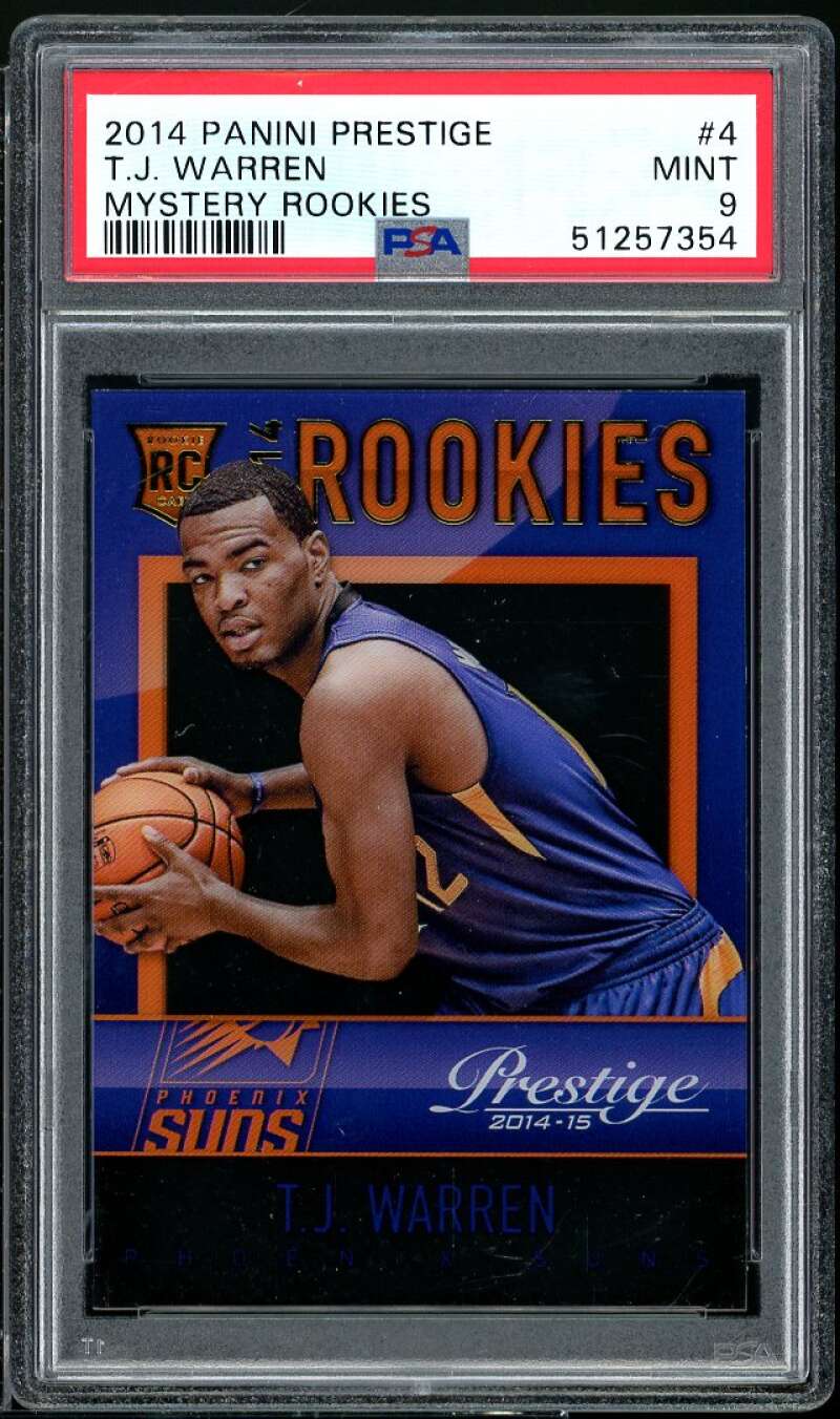 T.J. Warren Rookie Card 2014-15 Panini Prestige Mystery Rookies #4 PSA 9 Image 1