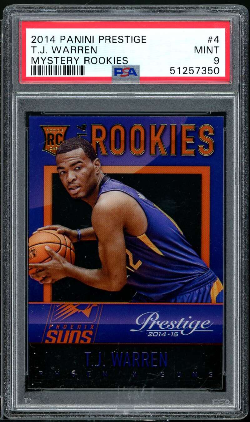 T.J. Warren Rookie Card 2014-15 Panini Prestige Mystery Rookies #4 PSA 9 Image 1