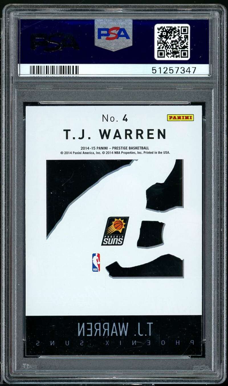 T.J. Warren Rookie Card 2014-15 Panini Prestige Mystery Rookies #4 PSA 9 Image 2