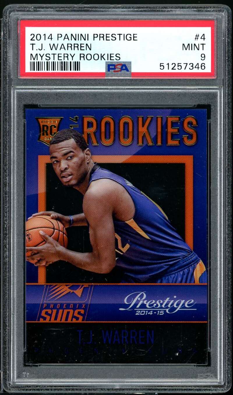 T.J. Warren Rookie Card 2014-15 Panini Prestige Mystery Rookies #4 PSA 9 Image 1