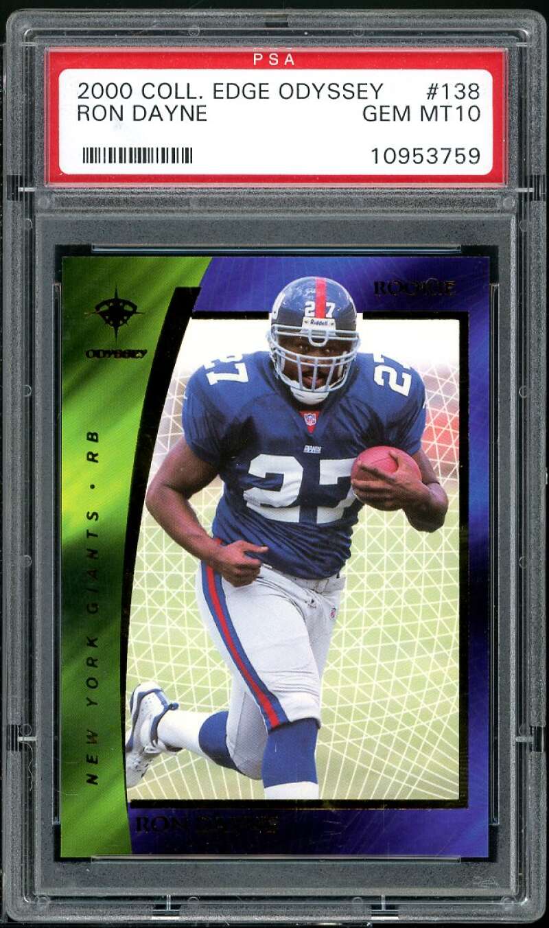 Ron Dayne Rookie Card 2000 Collector's Edge Odyssey #138 PSA 10 Image 1