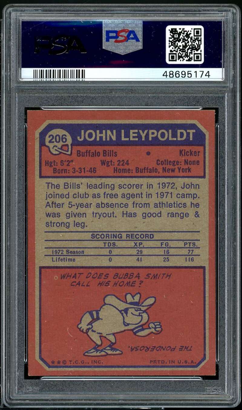 John Leypoldt Card 1973 Topps #206 PSA 5 Image 2