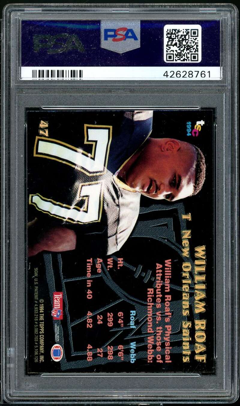 Willie Roaf Card 1994 Stadium Club Members Only 50 #47 PSA 9 Image 2