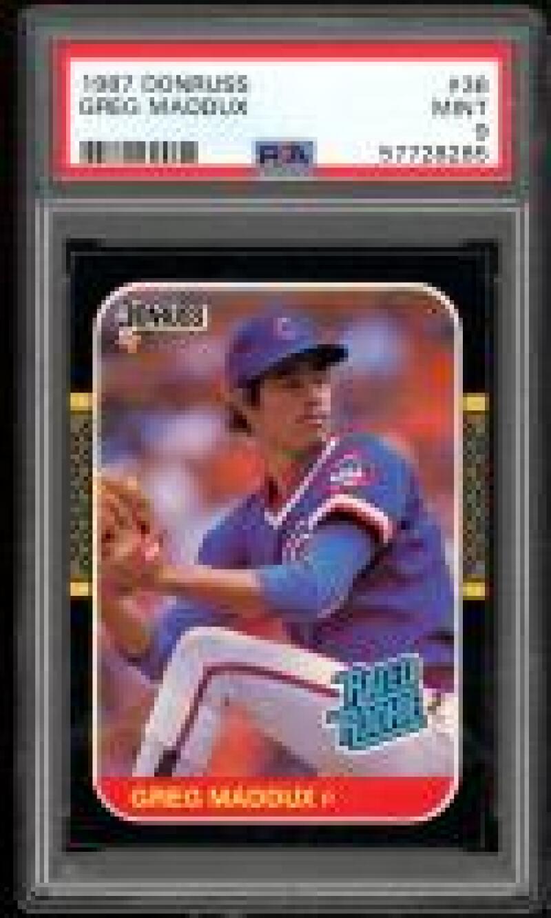 Greg Maddux Rookie Card 1987 Donruss #36 PSA 9 Image 1