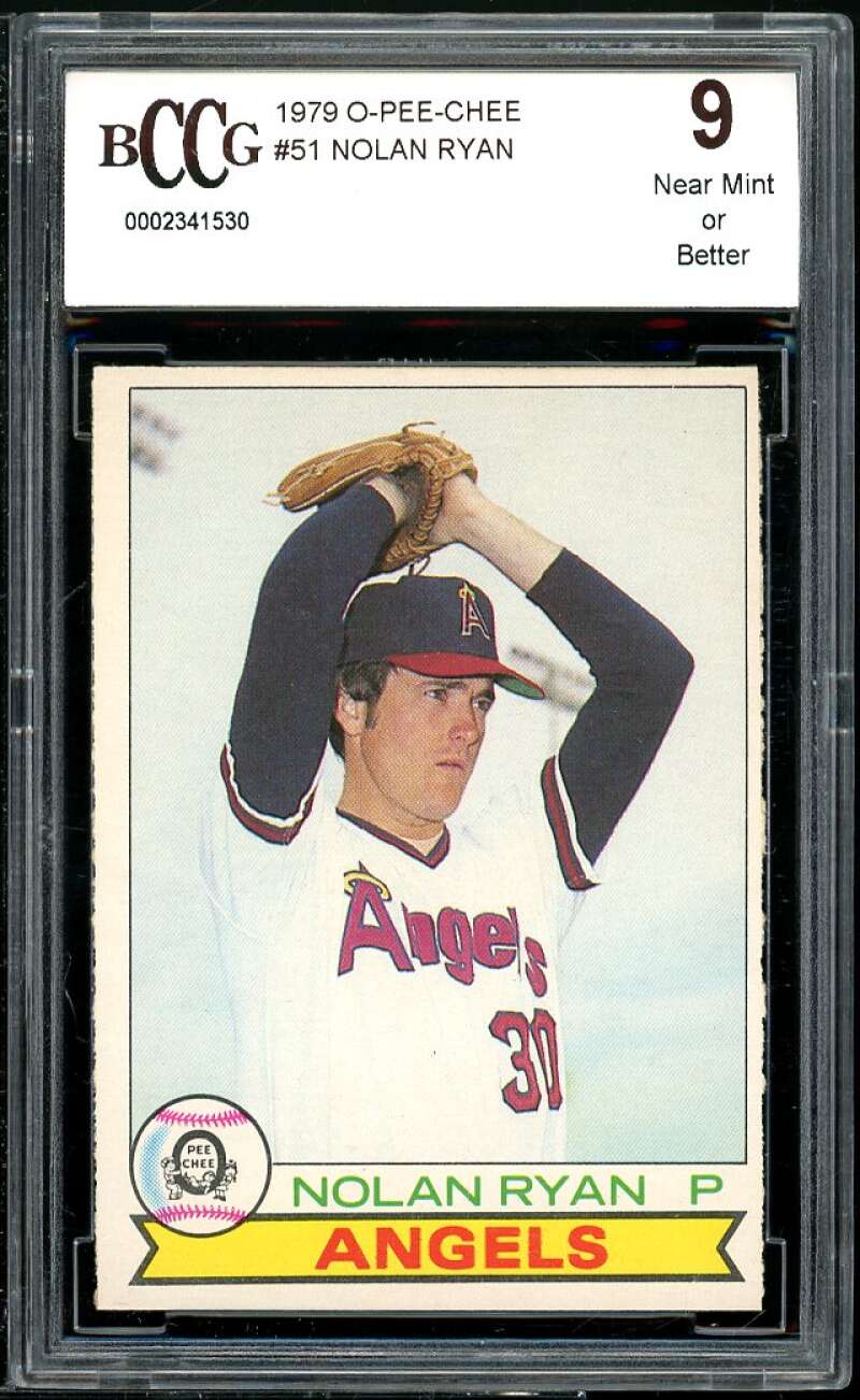 1979 O-Pee-Chee #51 Nolan Ryan Card BGS BCCG 9 Near Mint+ Image 1