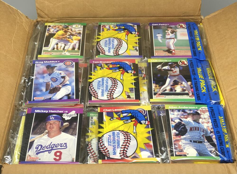(2) 1989 Donruss Rack Pack Baseball Case Lot Image 2