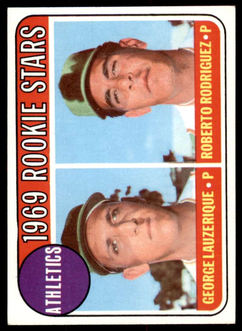 Athletics Rookies - George Lauzerique/Roberto Rodriguez Card 1969 Topps #358 Image 1