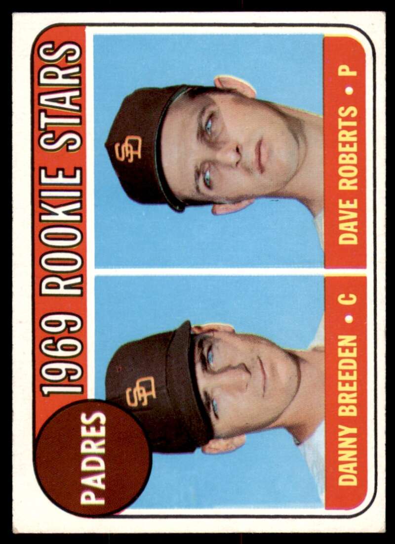 Padres Rookies - Danny Breeden/Dave Roberts Rookie Card 1969 Topps #536 Image 1