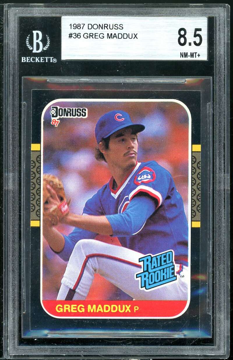 Greg Maddux Rookie Card 1987 Donruss #36 BGS 8.5 (8.5 9 9 8.5) Image 1