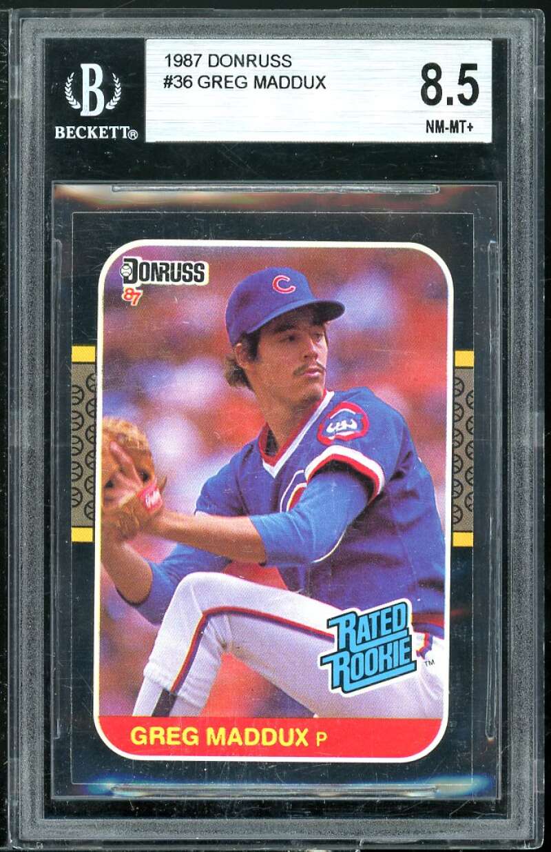 Greg Maddux Rookie Card 1987 Donruss BGS #36 8.5 (8 9 9 8.5) Image 1