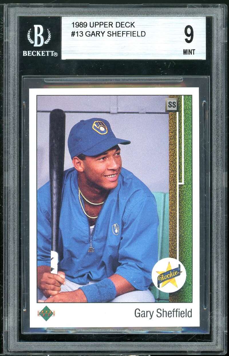 Gary Sheffield Rookie Card 1989 Upper Deck #13 BGS 9 (8.5 9 9 9) Image 1