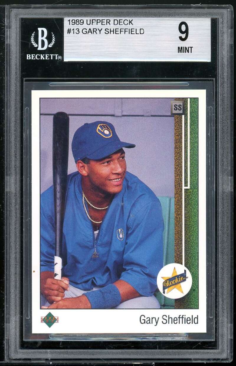 Gary Sheffield Rookie Card 1989 Upper Deck #13 BGS 9 (9.5 9 8.5 9) Image 1