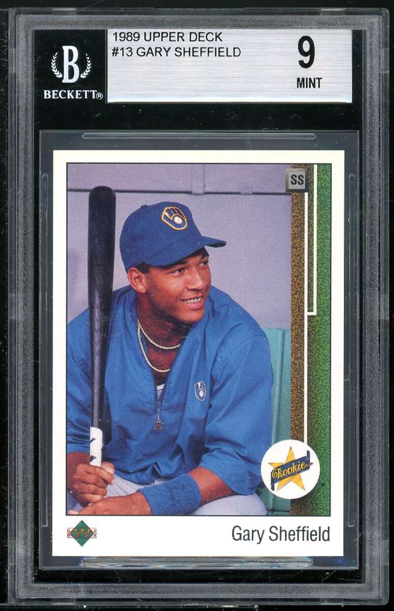 Gary Sheffield Rookie Card 1989 Upper Deck #13 BGS 9 (9.5 9 8.5 9) Image 1