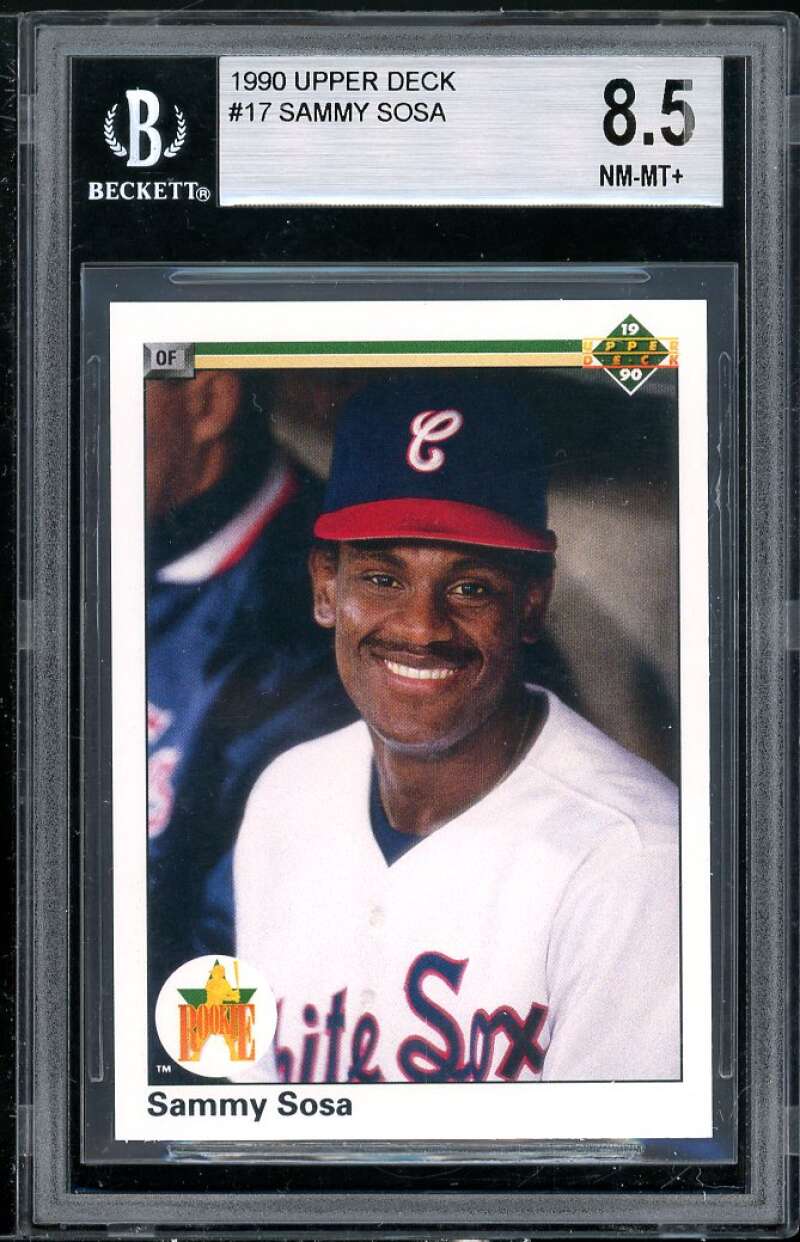 Sammy Sosa Rookie Card 1990 Upper Deck #17 BGS 8.5 (8.5 8.5 8 9) Image 1