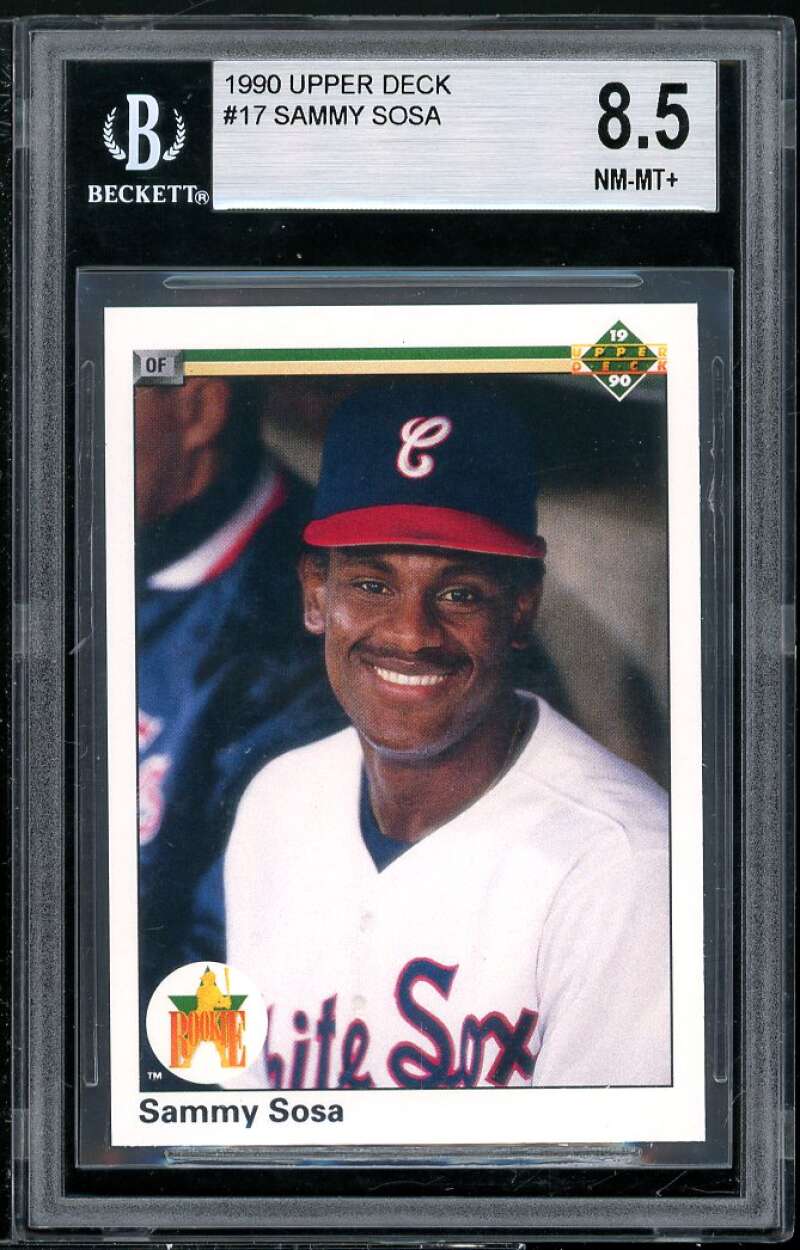 Sammy Sosa Rookie Card 1990 Upper Deck #17 BGS 8.5 (9 8.5 8 9) Image 1