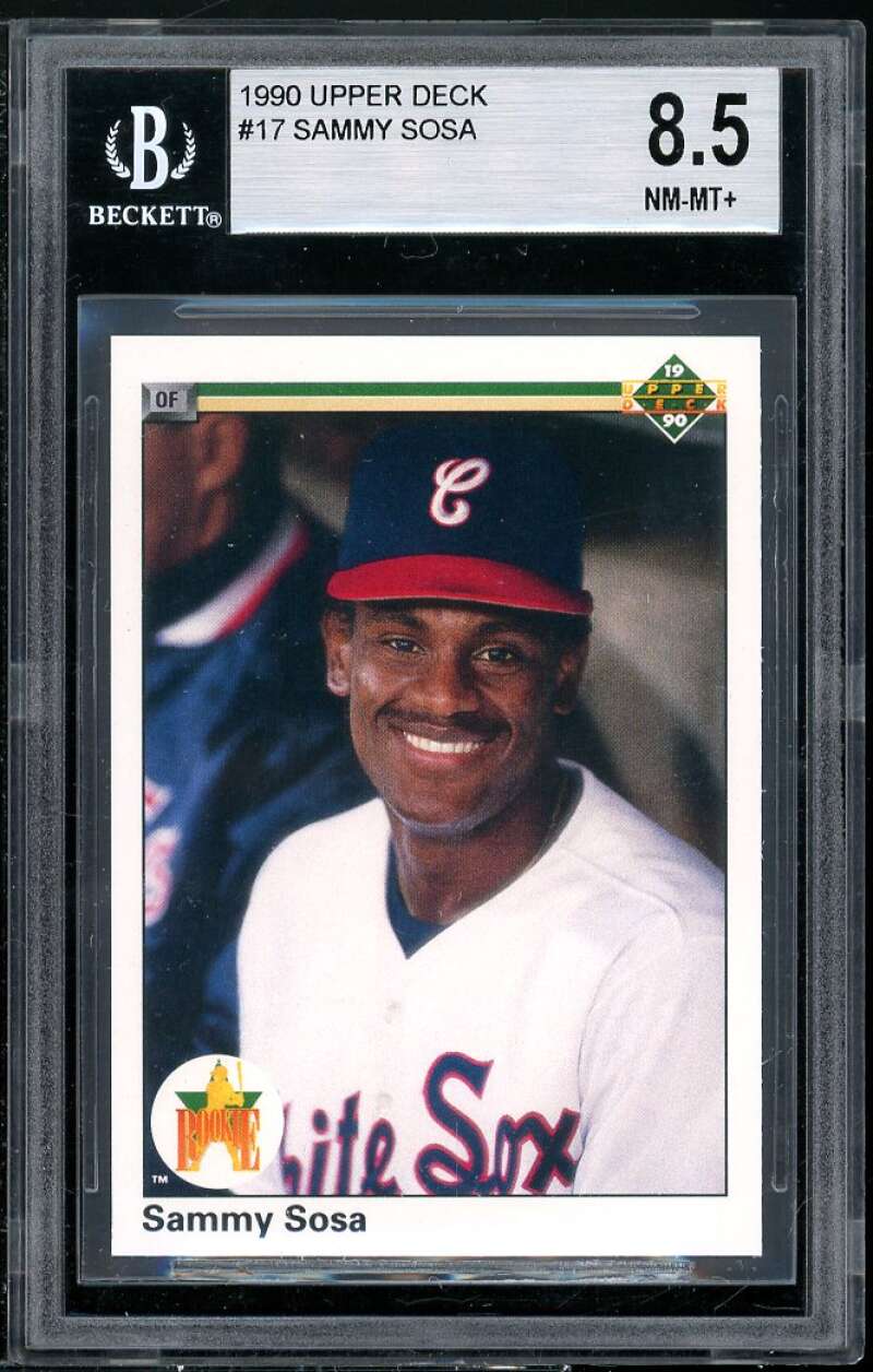 Sammy Sosa Rookie Card 1990 Upper Deck #17 BGS 8.5 (9 8.5 8 8.5) Image 1