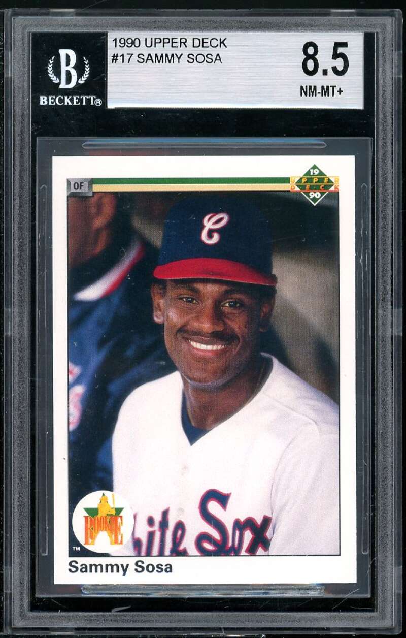 Sammy Sosa Rookie Card 1990 Upper Deck #17 BGS 8.5 (9 9 8 8.5) Image 1