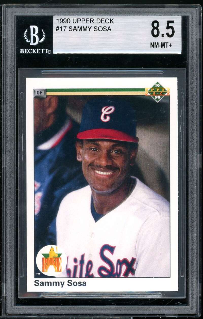 Sammy Sosa Rookie Card 1990 Upper Deck #17 BGS 8.5 (9.5 9.5 8 9) Image 1