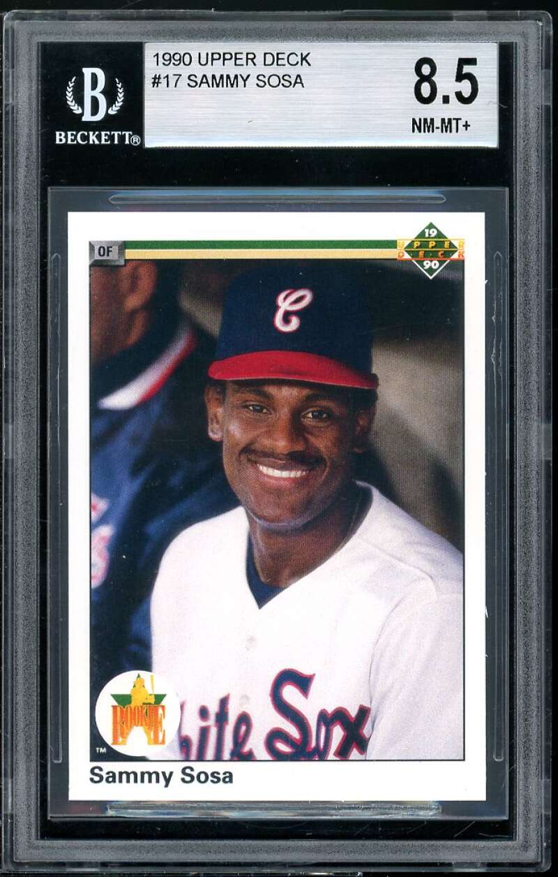 Sammy Sosa Rookie Card 1990 Upper Deck #17 BGS 8.5 (9.5 9 8 9) Image 1