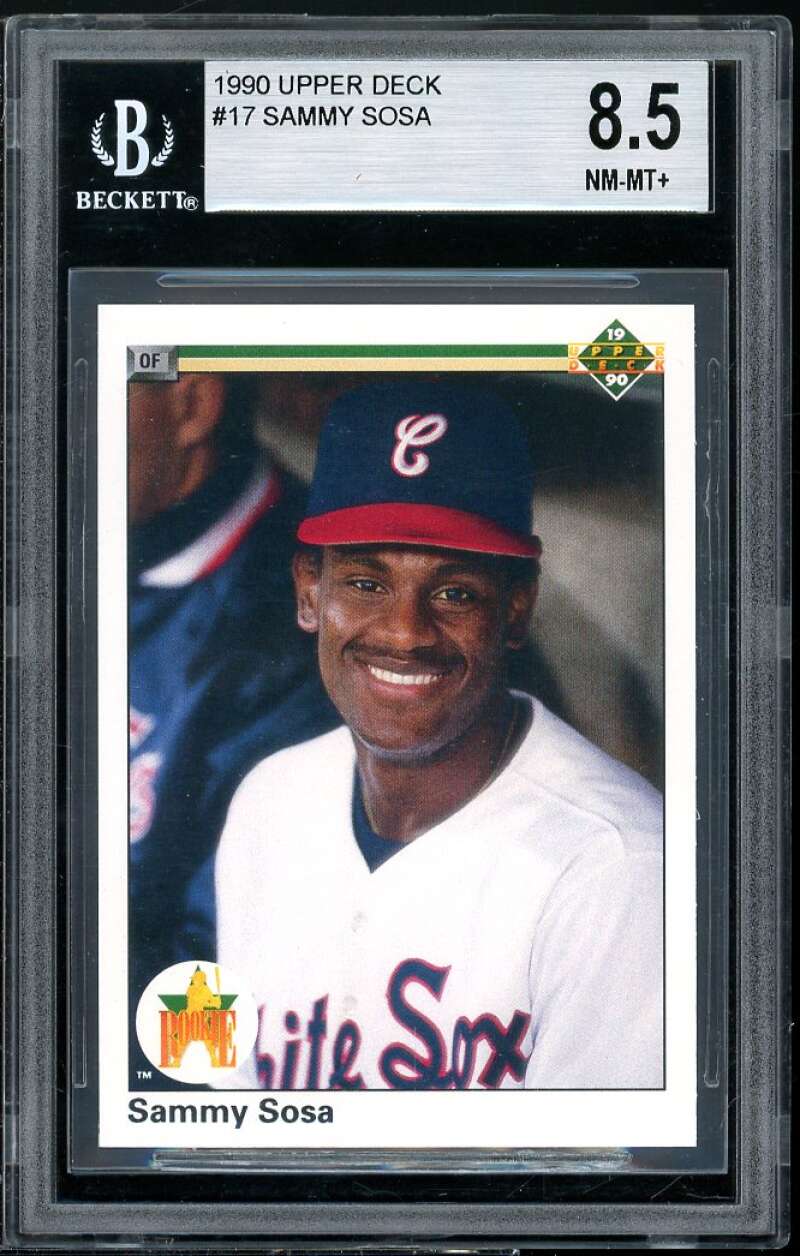 Sammy Sosa Rookie Card 1990 Upper Deck #17 BGS 8.5 (9.5 9 8.5 8.5) Image 1