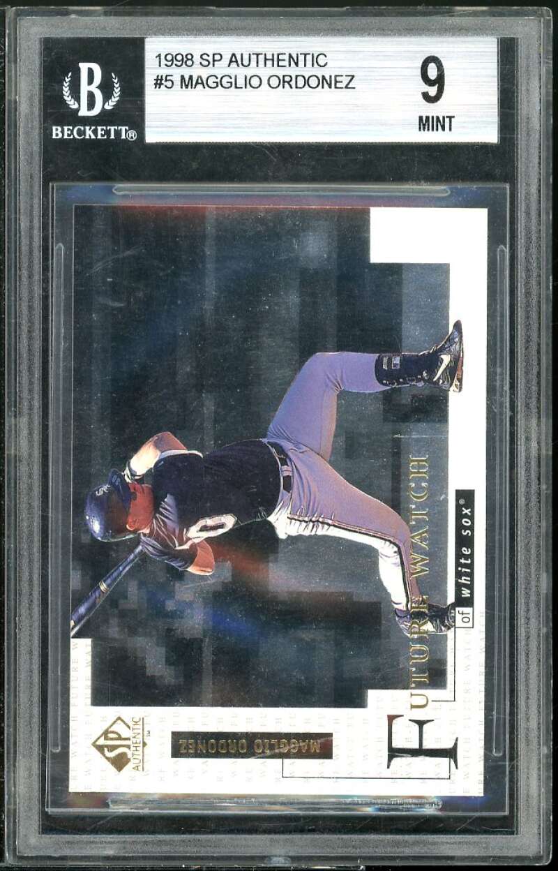 Magglio Ordonez Rookie Card 1998 SP Authentic #5 BGS 9 (10 9 8.5 9.5) Image 1