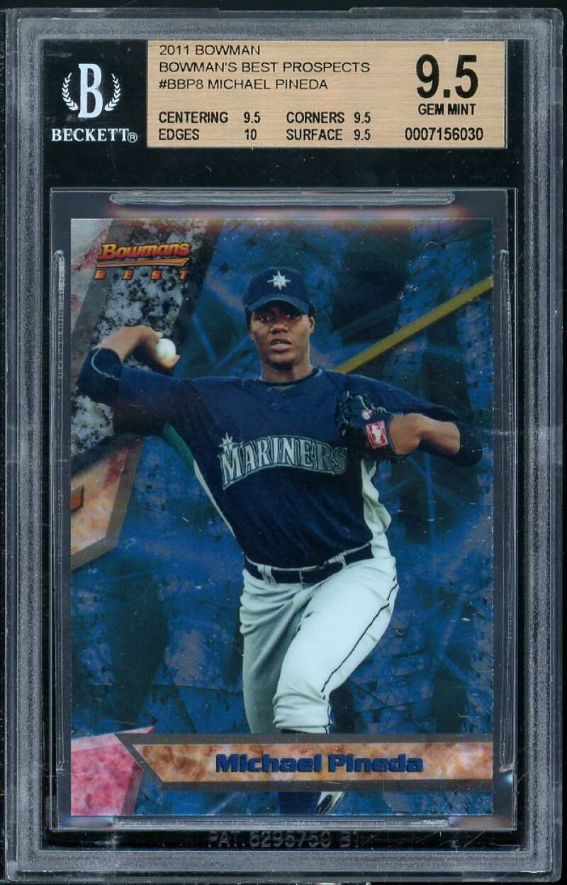 Michael Pineda Rookie 2011 Bowman Bowman's Best Pros #8 BGS 9.5 (9.5 9.5 10 9.5) Image 1