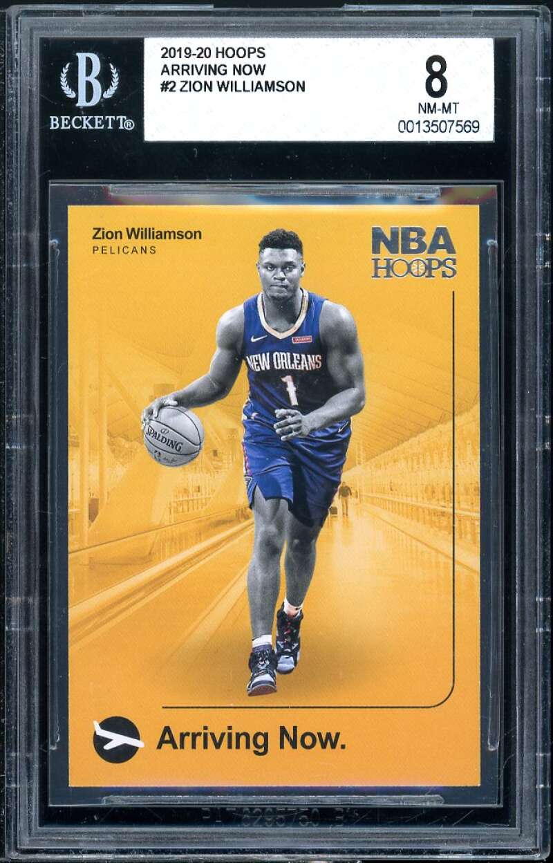 Zion Williamson Rookie Card 2019-20 Hoops Arriving Now #2 BGS 8 Image 1