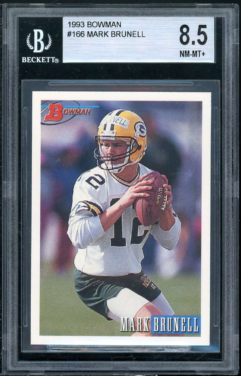 Mark Brunell Rookie Card 1993 Bowman #166 BGS 8.5 (9.5 8 8.5 9) Image 1