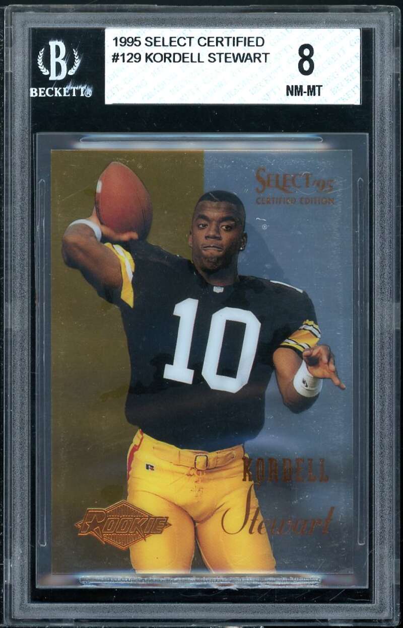 Kordell Stewart Rookie Card 1995 Select Certified #129 BGS 8 (9.5 8.5 9 7) Image 1