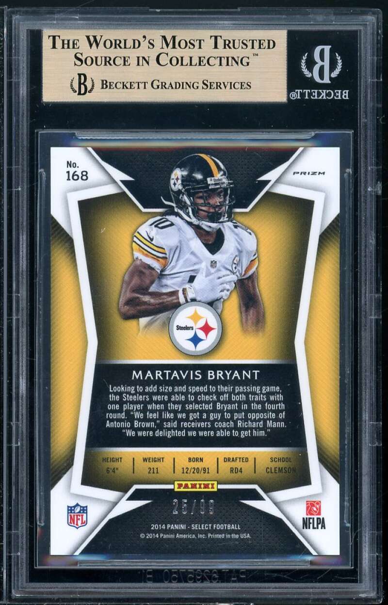 Martavis Bryant Rookie Card 2014 Select Prizm Red #168 BGS 9.5 Image 2