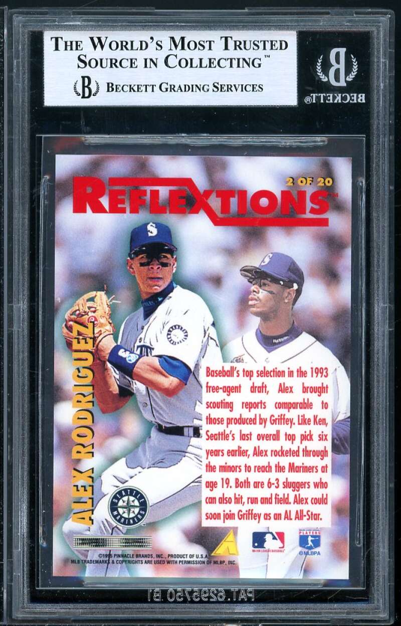 Alex Rodriguez / Ken Griffey 1996 Score Reflextions #2 BGS 8.5 (9.5 9.5 8.5 8.5) Image 2