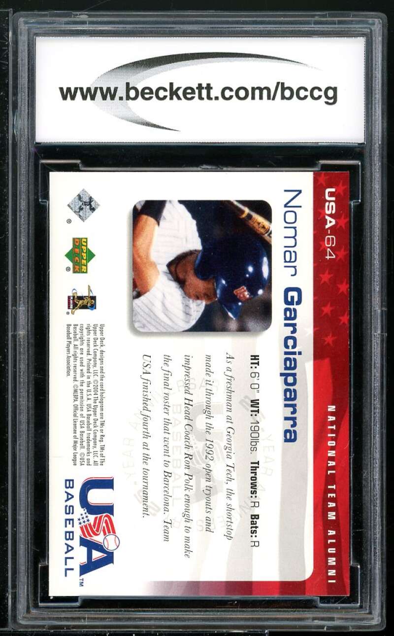 Nomar Garciaparra Card 2004 Upper Deck USA Baseball NP #64 BGS BCCG 10 Image 2