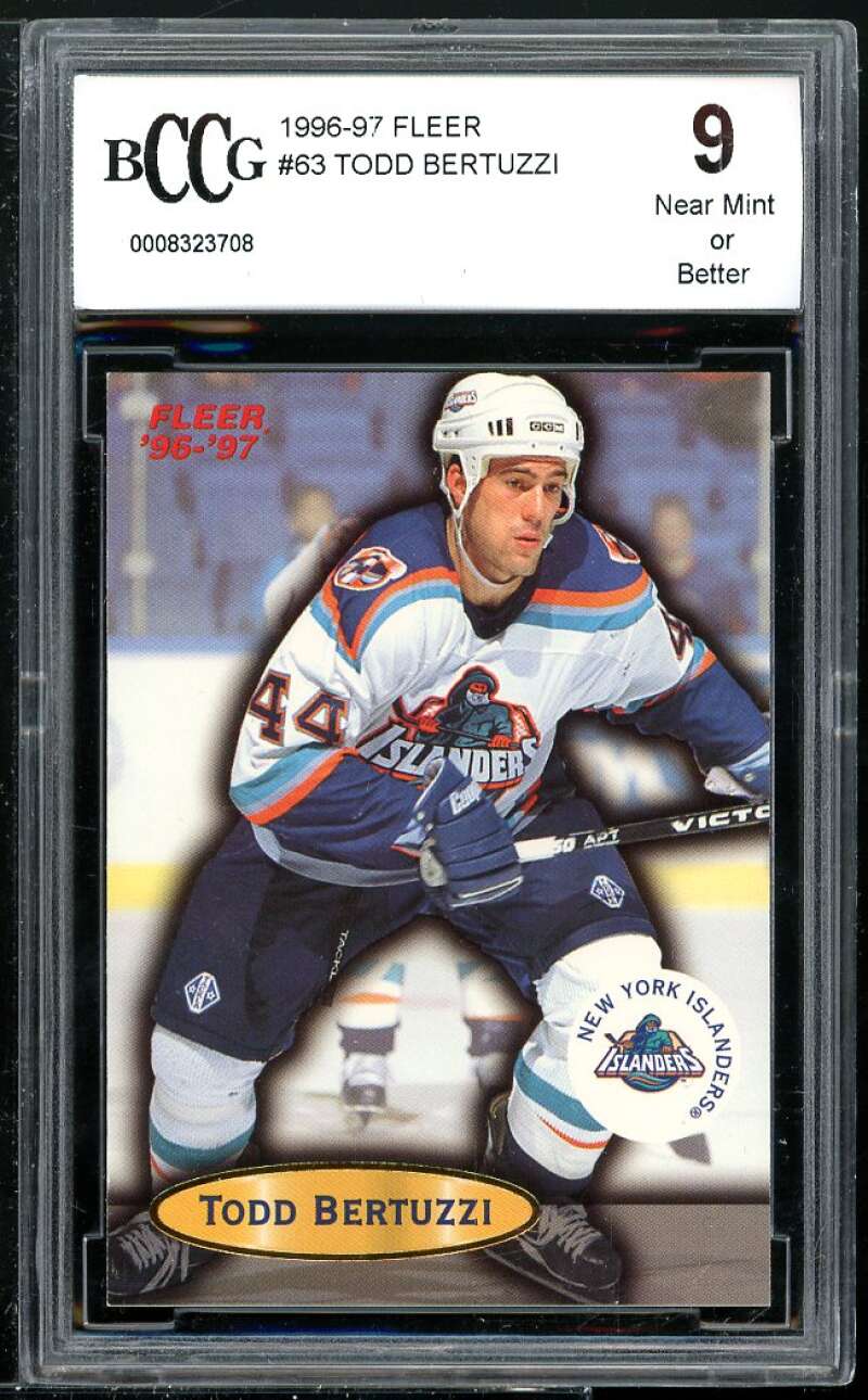 Todd Bertuzzi Card 1996-97 Fleer #63 BGS BCCG 9 Image 1