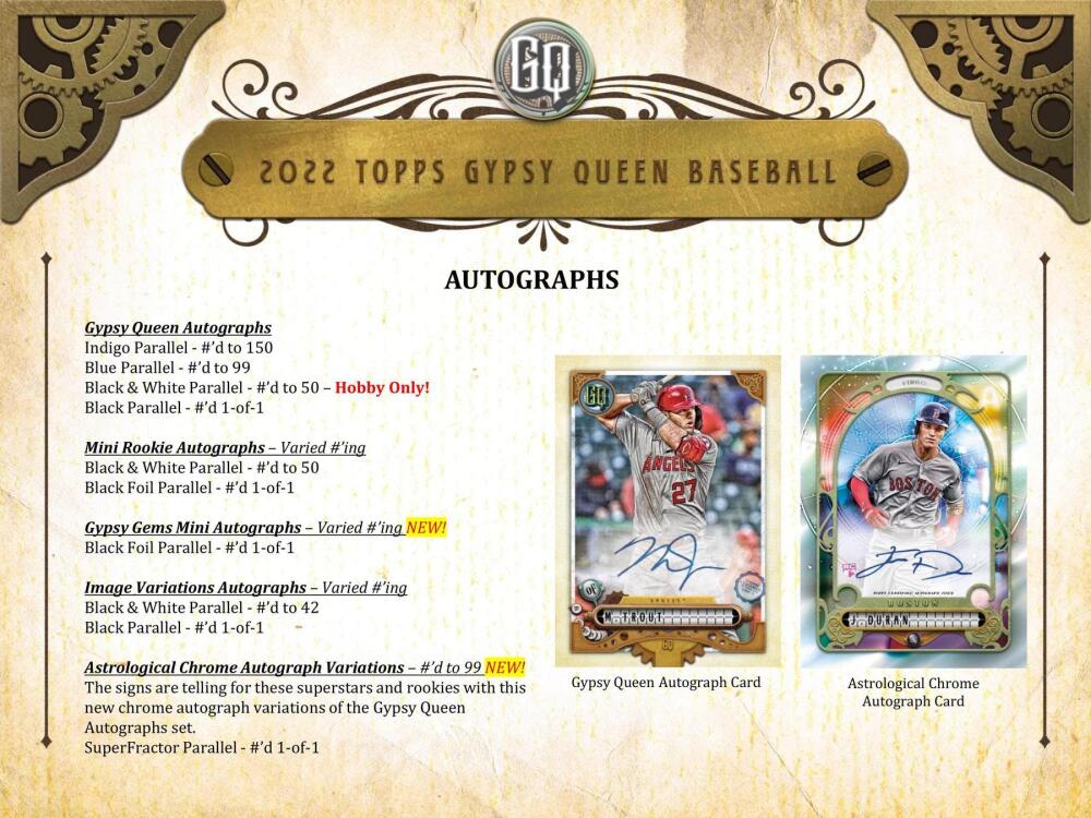 2022 Topps Gypsy Queen Baseball Hobby Box Image 7