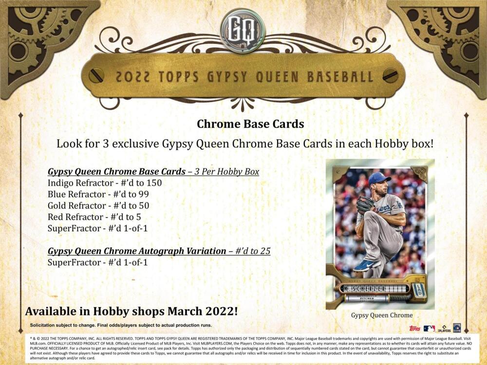 2022 Topps Gypsy Queen Baseball Hobby Box Image 9
