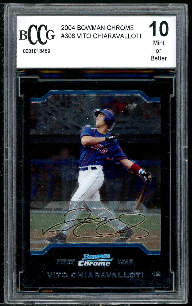 Vito Chiaravalloti Rookie Card 2004 Bowman Chrome #306 BGS BCCG 10 Image 1